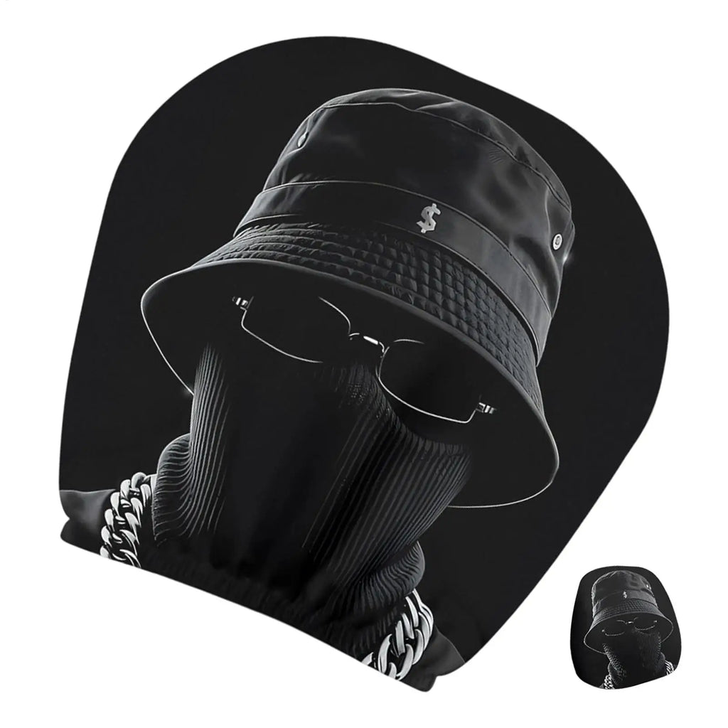 Hip-Hop Masked Figure Car Headrest Cover Funny Pillowcase Car Headrest Cover Nixie