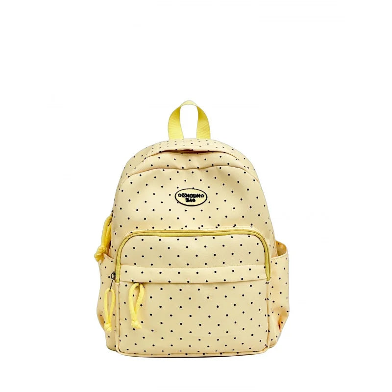 Korean Polka Dot Girls School Backpack – Lightweight Large Capacity
