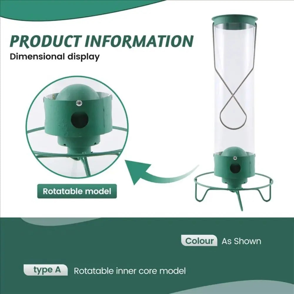 Squirrel-Proof Wild Bird Feeder – Large Capacity Metal Hanging Wild Bird Feeder Nixie