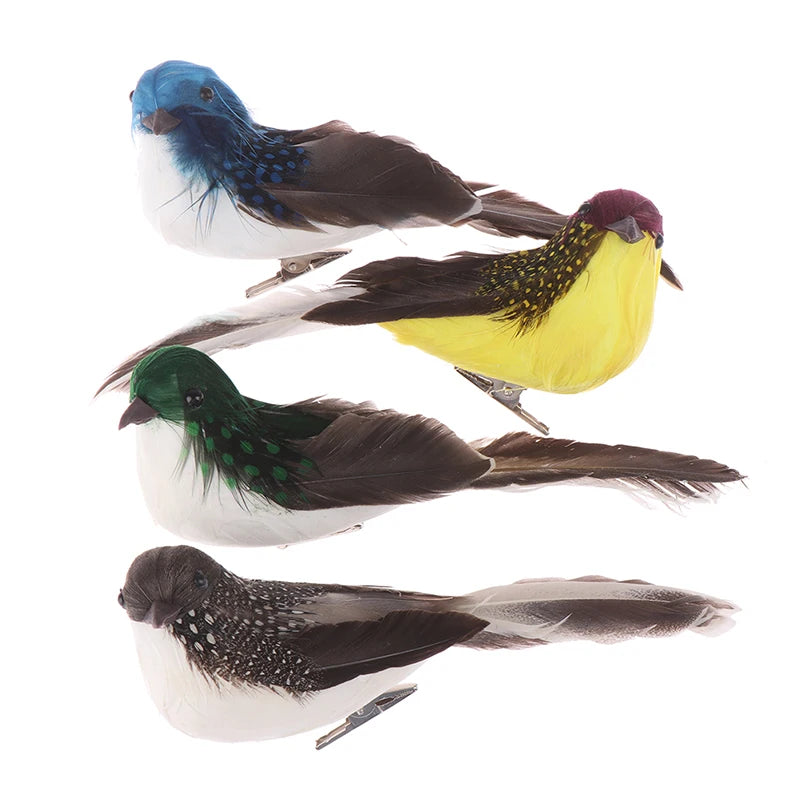 3D Artificial Foam Feather Bird Figurine – Home & Party Decor Decorative Bird Figurine Nixie