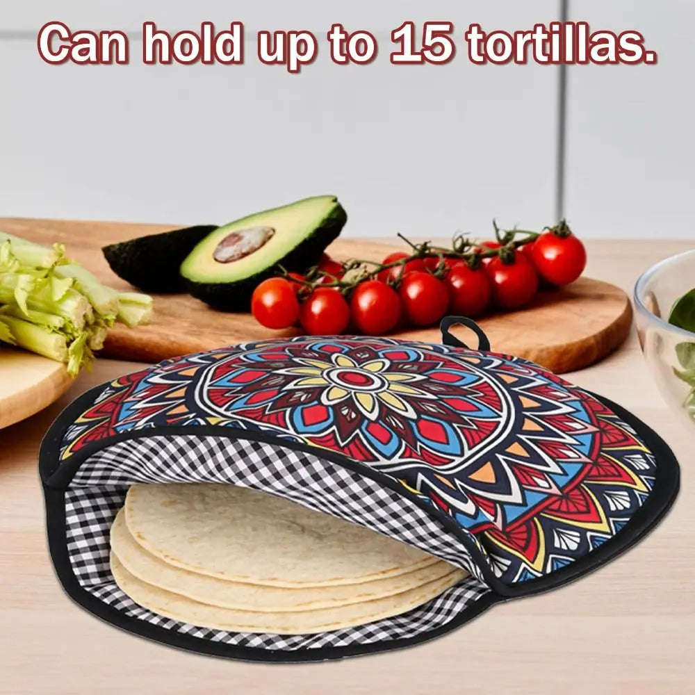 12-Inch Microwavable Tortilla Warmer Pouch – Insulated Reusable Bag Tortilla Warmer Pouch Nixie