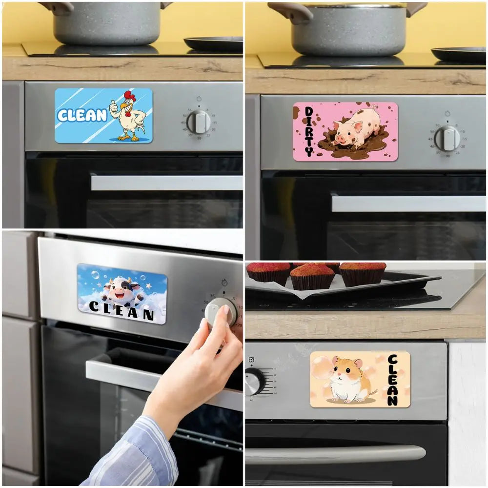 Cartoon Animal Dishwasher Magnet Clean Dirty Indicator Sign Dishwasher Magnet Sign Nixie