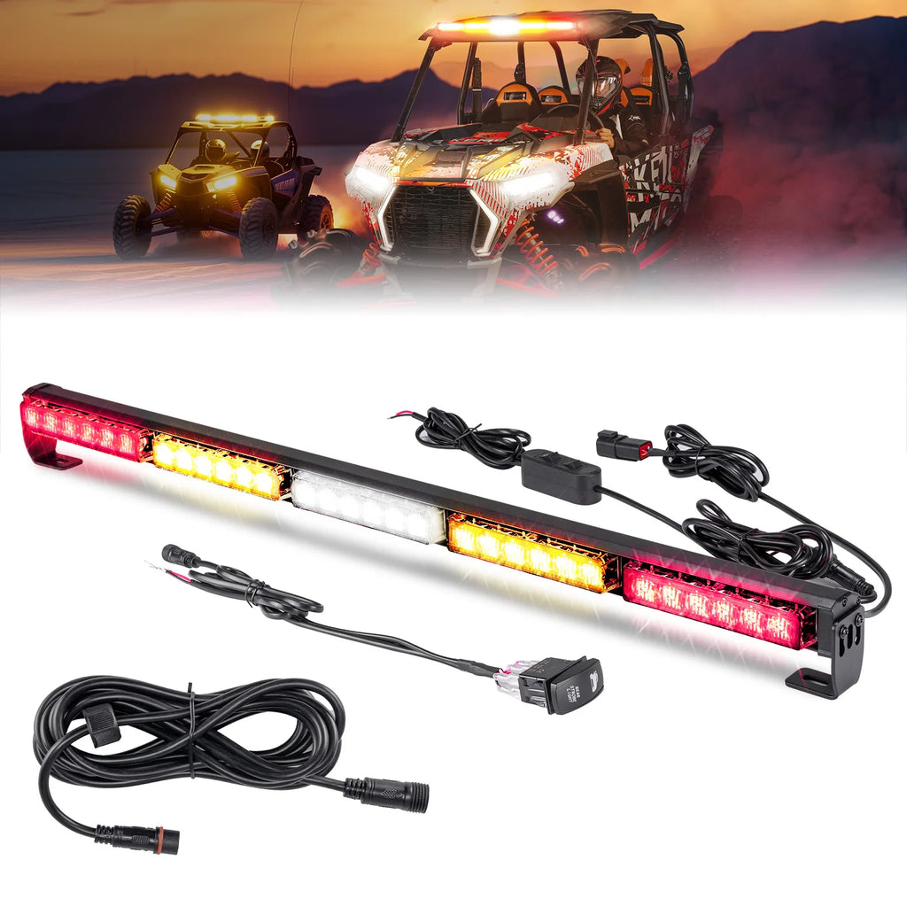 KEMIMOTO 30" UTV LED Chase Light Bar | Polaris Can-Am RZR UTV Chase Light Bar Nixie
