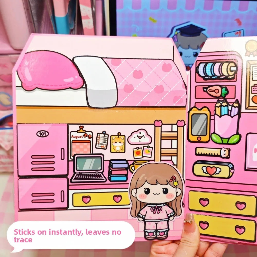 Cute 3D Cartoon PET Sticker Book – DIY Kids Holiday Gift Kids Craft Stickers Nixie