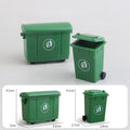 Dollhouse Mini Trash Cans & Toy Truck Set | Miniature Scene Dollhouse Miniature Set Nixie green-1set
