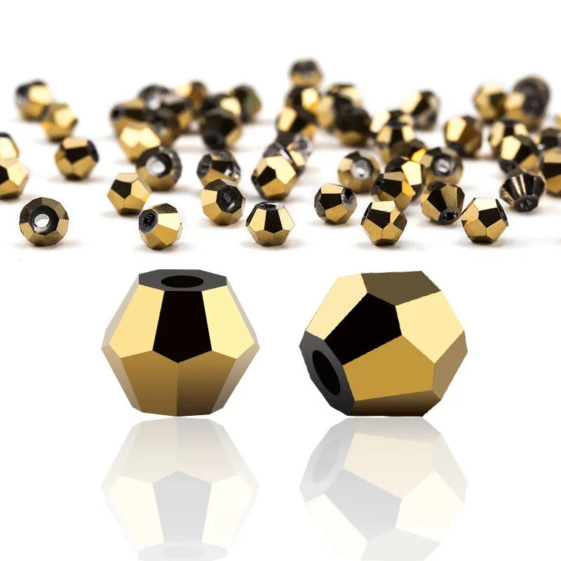 100pcs 4mm Bicone Loose Crystal Beads for Jewelry Making Crystal Craft Beads Nixie