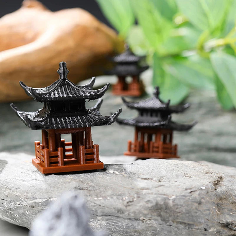Mini Pagoda Statue – Zen Garden, Bonsai & Aquarium Decor Garden Statue Figurine Nixie