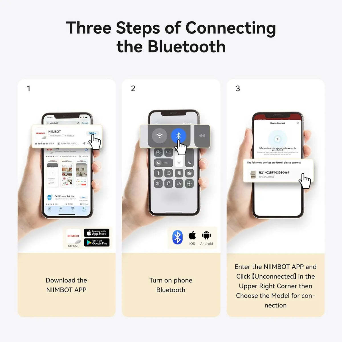 Niimbot B21 Bluetooth Thermal Label Printer – Portable Label Maker