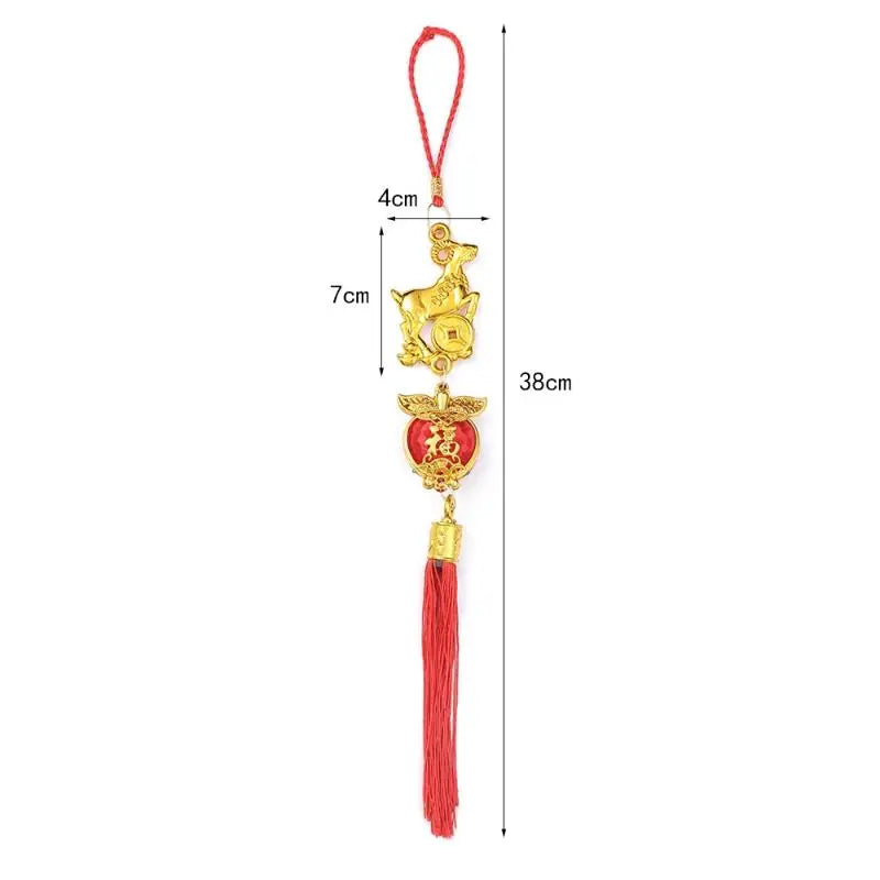 2027 Chinese New Year Goat Hanging Ornament Red Tassel Decor Festive Hanging Ornament Nixie