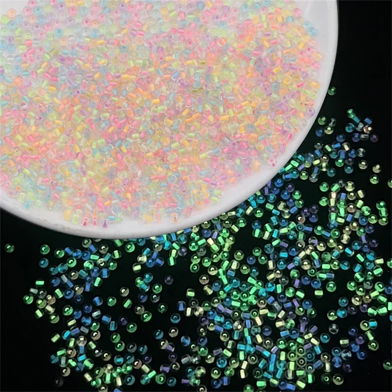 Glow in the Dark Glass Seed Beads 2/3mm – 15g DIY Jewelry Glass Seed Beads Nixie