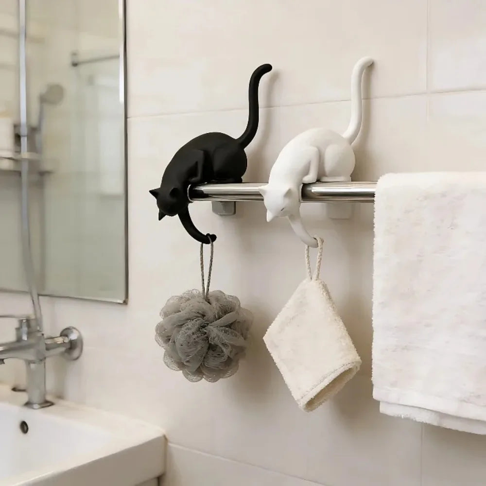 3D Printed Cat Shelf Hook with Lantern – Cute Keychain Ornament