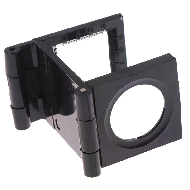 10X Folding Loupe Magnifier with Scale – 28mm Optical Lens Magnifier Loupe Nixie