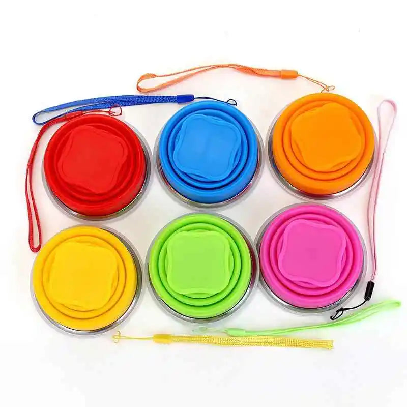 Silicone Folding Cup 200ml – Collapsible Travel Mug with Lid Collapsible Travel Cup Nixie