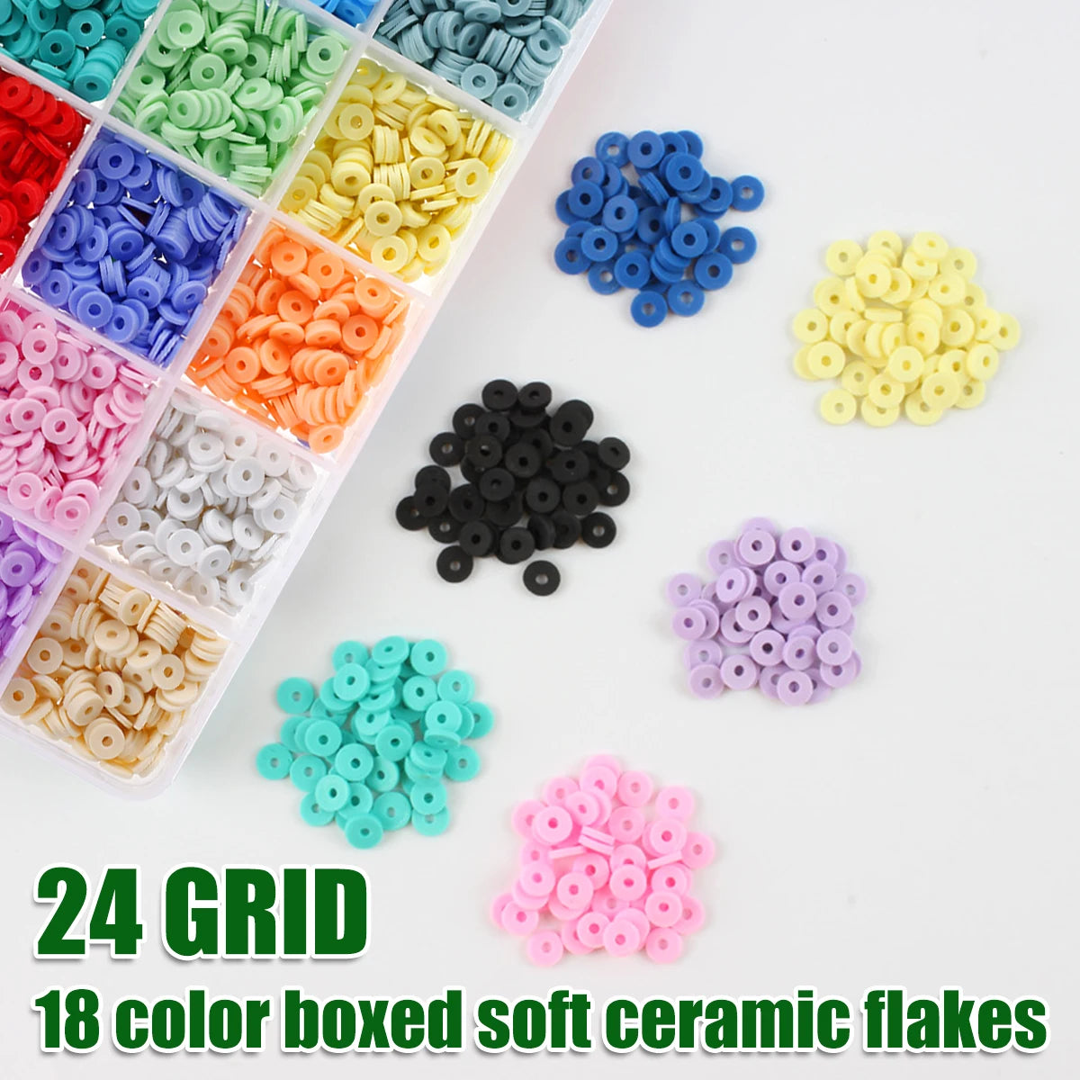 3600pcs Clay Beads Set 18 Colors 6mm DIY Jewelry Making Kit Jewelry Making Kit Nixie