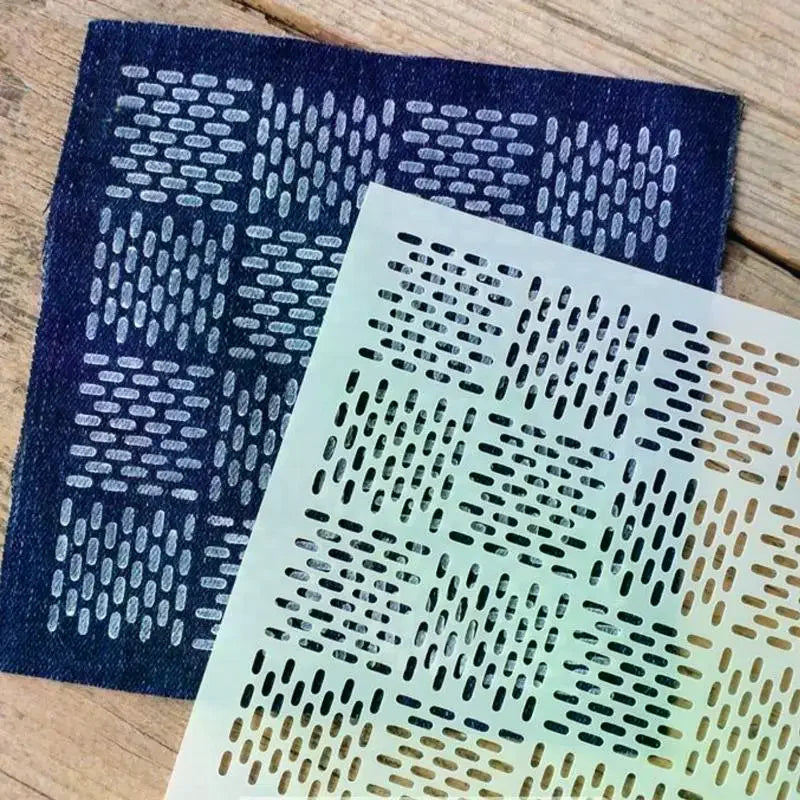 Sashiko Embroidery Stencil Templates – Reusable PET, 9 or 32 Pcs