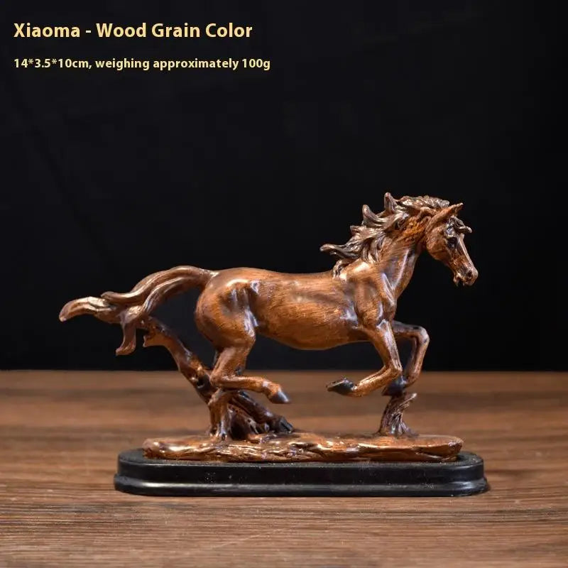 Resin Horse Sculpture Figurine – Nordic Standing Horse Ornament Resin Animal Figurine Nixie A9