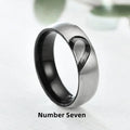 2pcs Stainless Steel Heart Ring Set – Gold & Silver Unisex Fashion Ring Set Nixie Black Seven