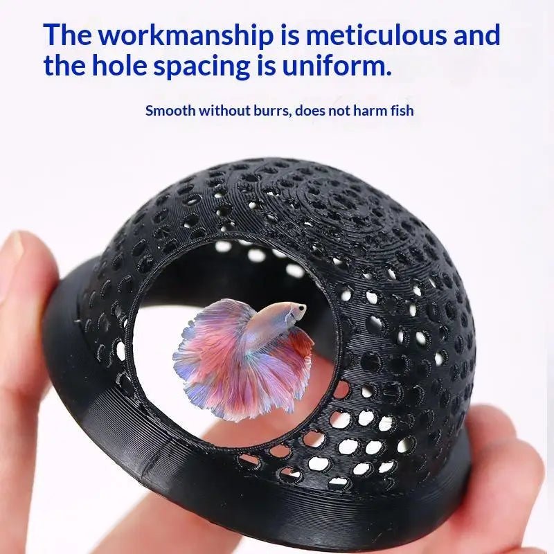 Betta Fish Hide Cave | Eco-Friendly 3D Printed Aquarium Shelter Aquarium Fish Cave Nixie