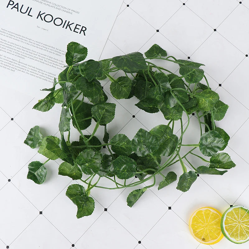 2m Artificial Vine Green Leaf Hanging Wall Decor – Home & Party Artificial Hanging Vine Nixie