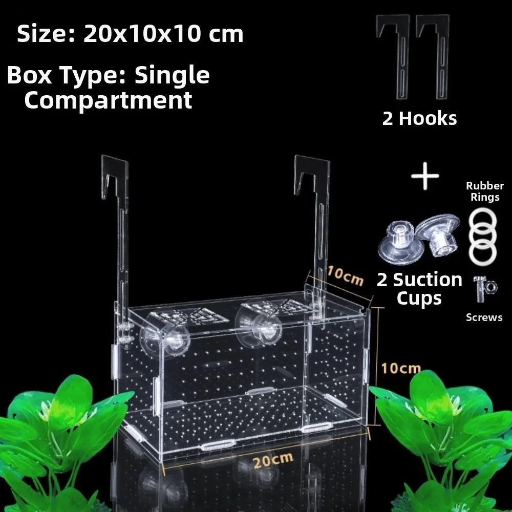Acrylic Aquarium Isolation Box – Fry Breeder & Spawning Hatchery
