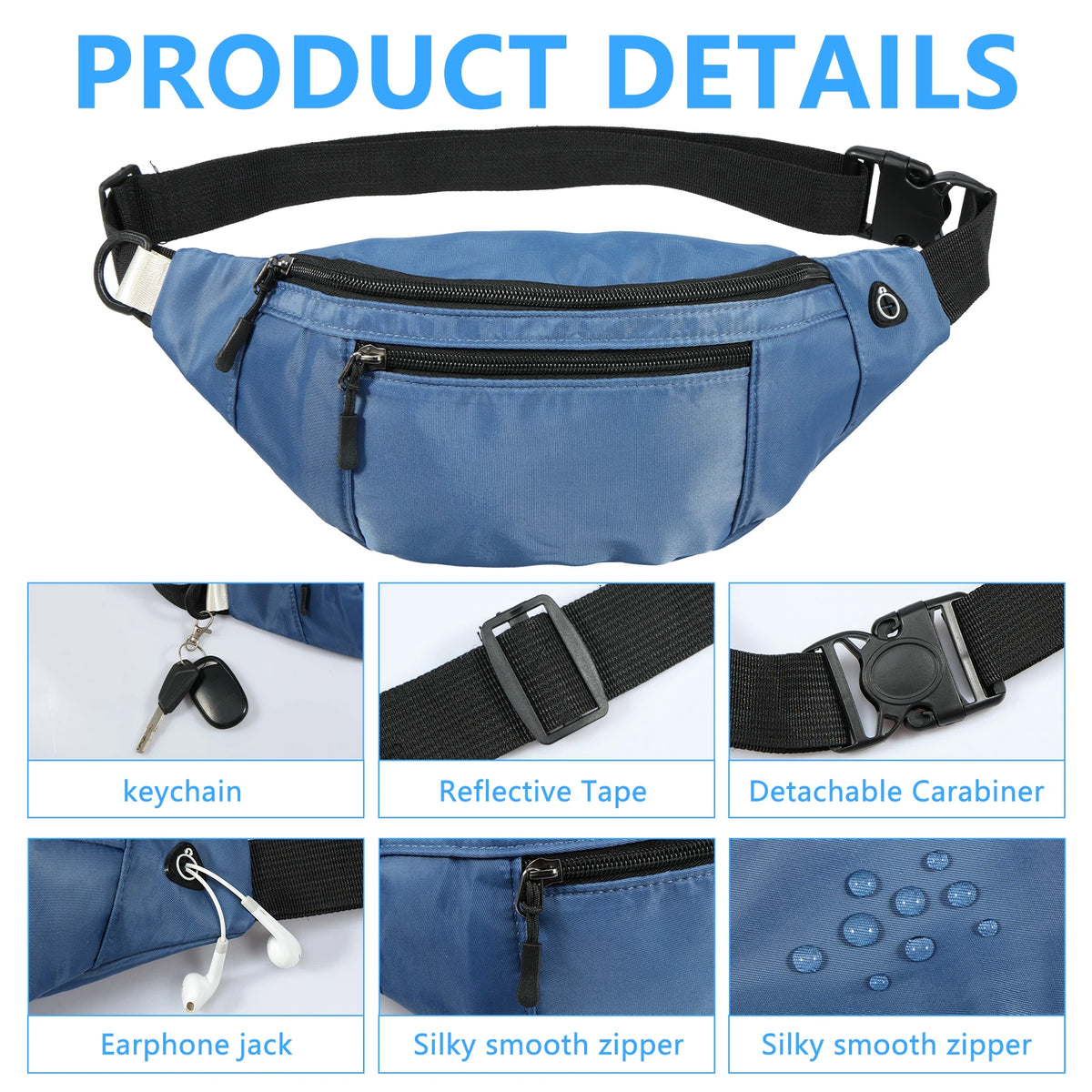 Waterproof Fanny Pack Crossbody Belt Bag for Travel & Hiking Crossbody Fanny Pack Nixie