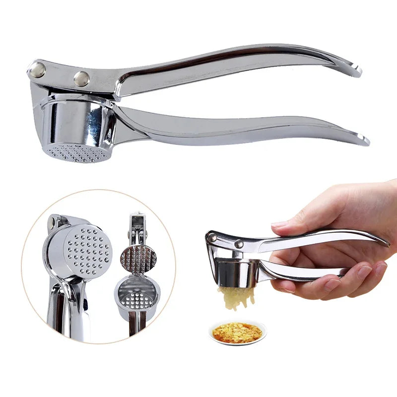 Zinc Alloy Manual Garlic Press Crusher & Mincer – Easy Clean Garlic Press Nixie