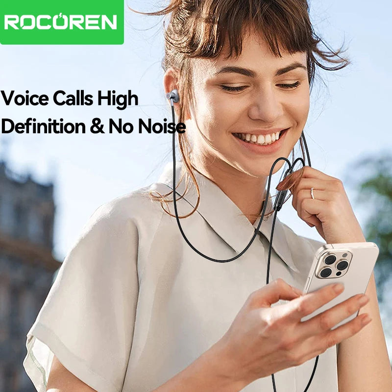 Rocoren USB-C Wired Earphones In-Ear Stereo Earbuds with Mic Wired USB-C Earphones Nixie