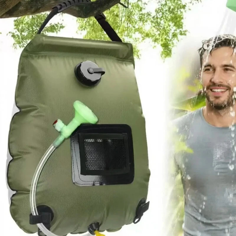 Portable 20L Camping Shower Water Bag for Hiking & Outdoors