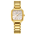 REBIRTH Square Quartz Watch | Stainless Steel, Minimalist Square Quartz Watch Nixie Gold