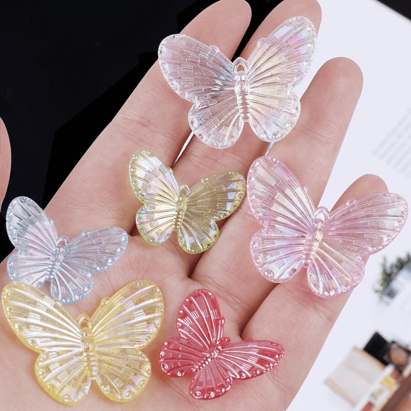 20g Acrylic Butterfly Flower Flatback Cabochons for DIY Crafts Craft Cabochons Nixie
