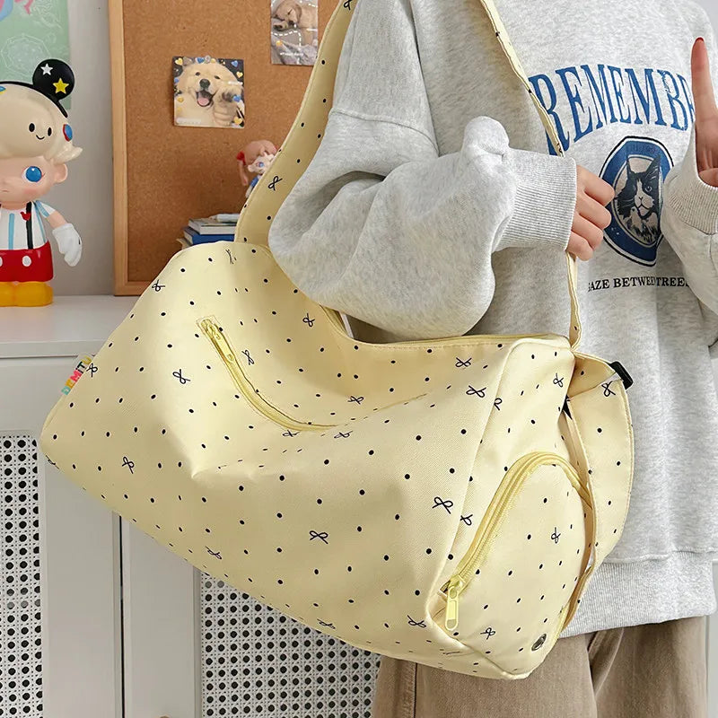 Bowknot Women's Handbag – Japanese Style Gym & Travel Bag Women's Handbag Nixie Yellow