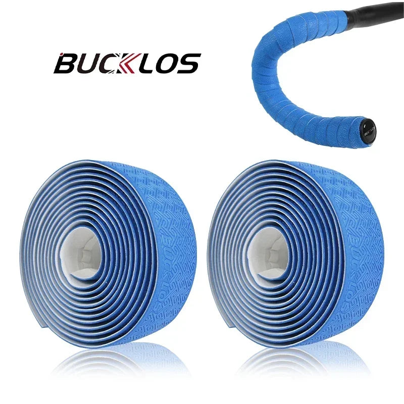 BUCKLOS Road Bike Handlebar Tape Non-Slip PU EVA Bar Wrap Bicycle Handlebar Tape Nixie M1-BLUE