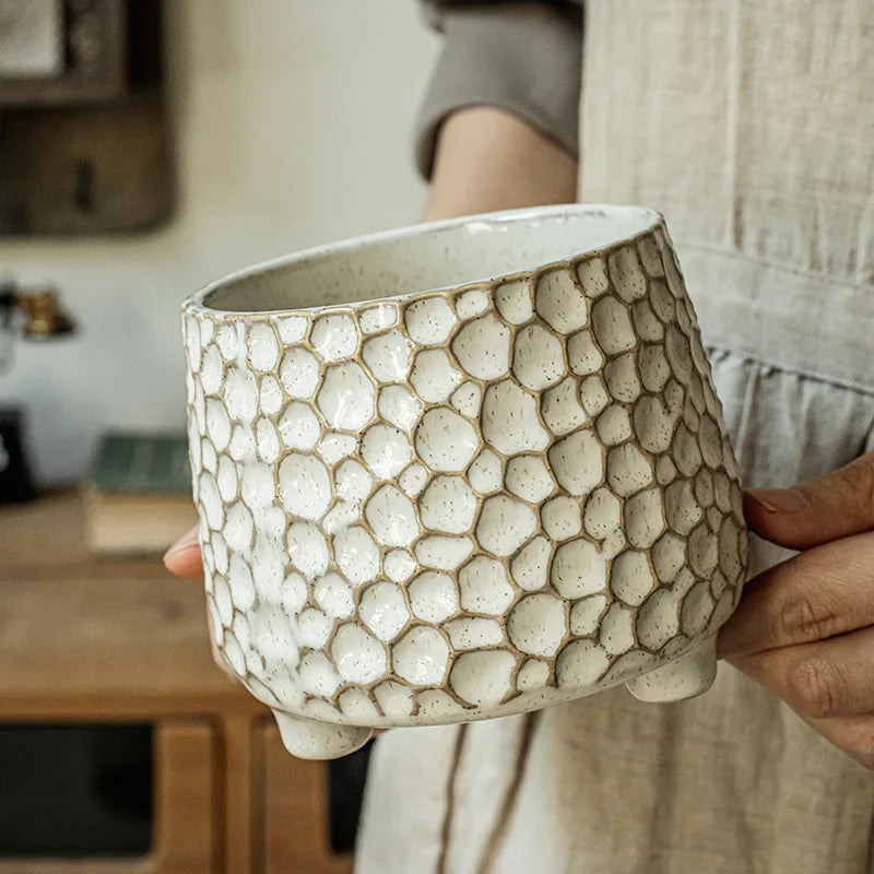 Pinecone Tripod Ceramic Storage Jar – Decorative Kitchen Jar