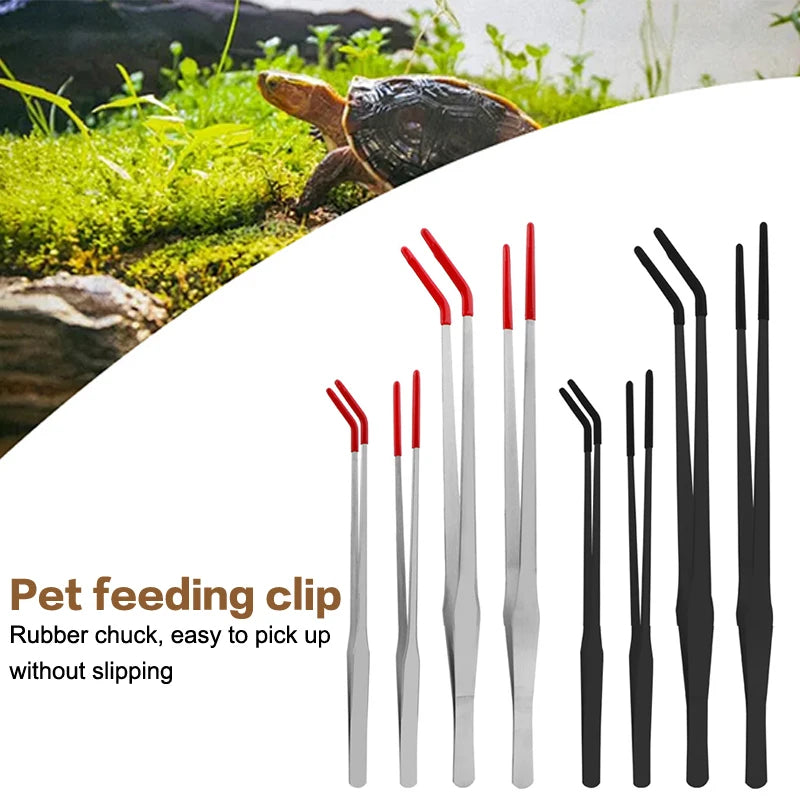 Stainless Steel Reptile Feeding Tongs & Aquarium Tweezers Reptile Feeding Tongs Nixie