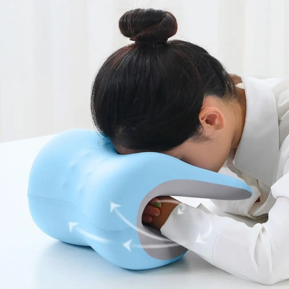 Memory Foam Nap Pillow – Ergonomic Neck Support for Desk & Travel