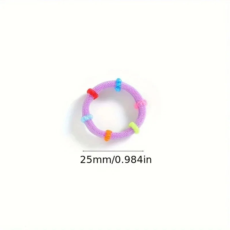 100pcs Elastic Hair Ties & Ponytail Holders – Soft Nylon Bands Elastic Hair Ties Nixie
