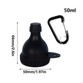 50ml Protein Powder Funnel with Carabiner | Leak-Proof Travel Container Supplement Powder Funnel Nixie Black