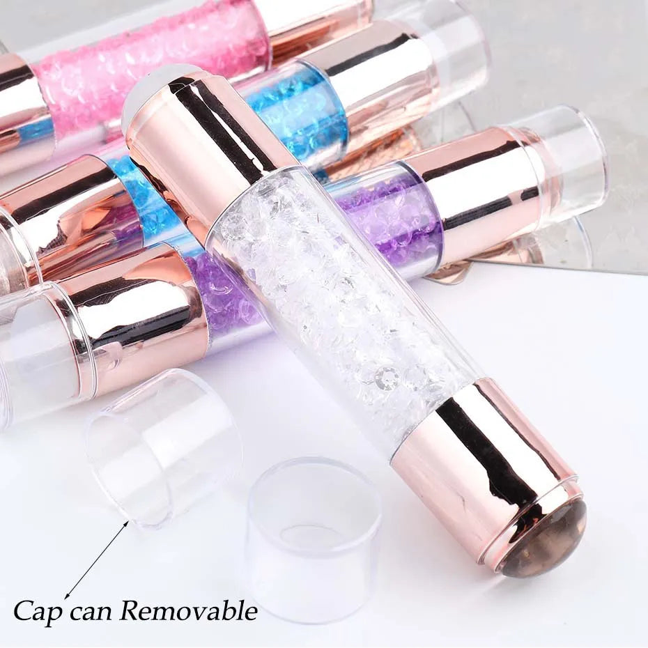 3Pcs Rhinestone Nail Stamp Set – Dual Silicone Stamper & Scrapers Nail Stamping Set Nixie