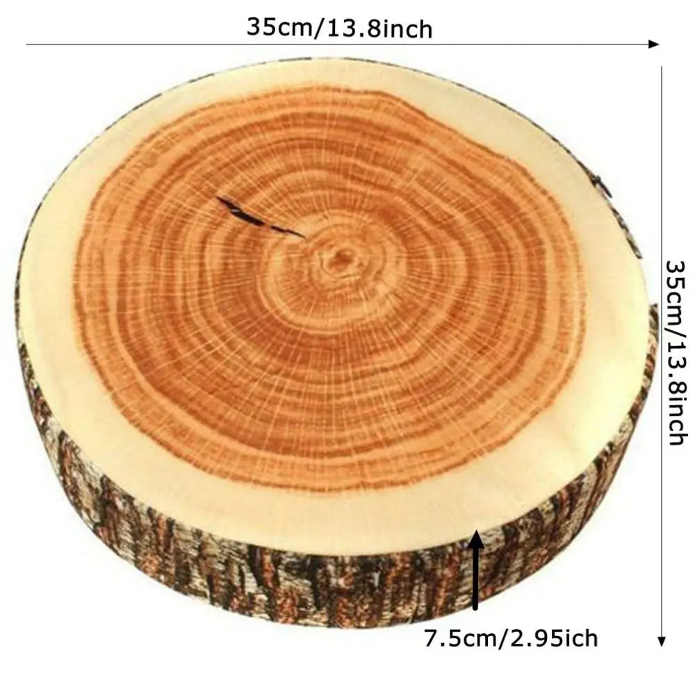 Convertible Tree Log Pillow – Realistic Wood Grain Floor Cushion Decorative Floor Cushion Nixie