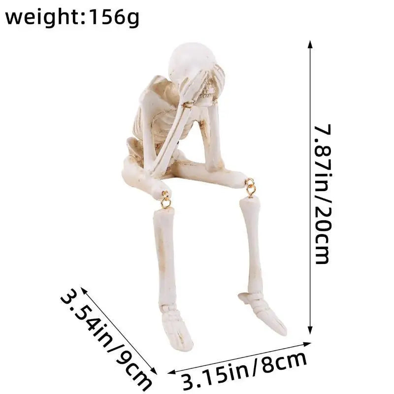 3-Pc See Hear Speak No Evil Skeleton Figurines | Halloween Decor Halloween Figurines Nixie A2