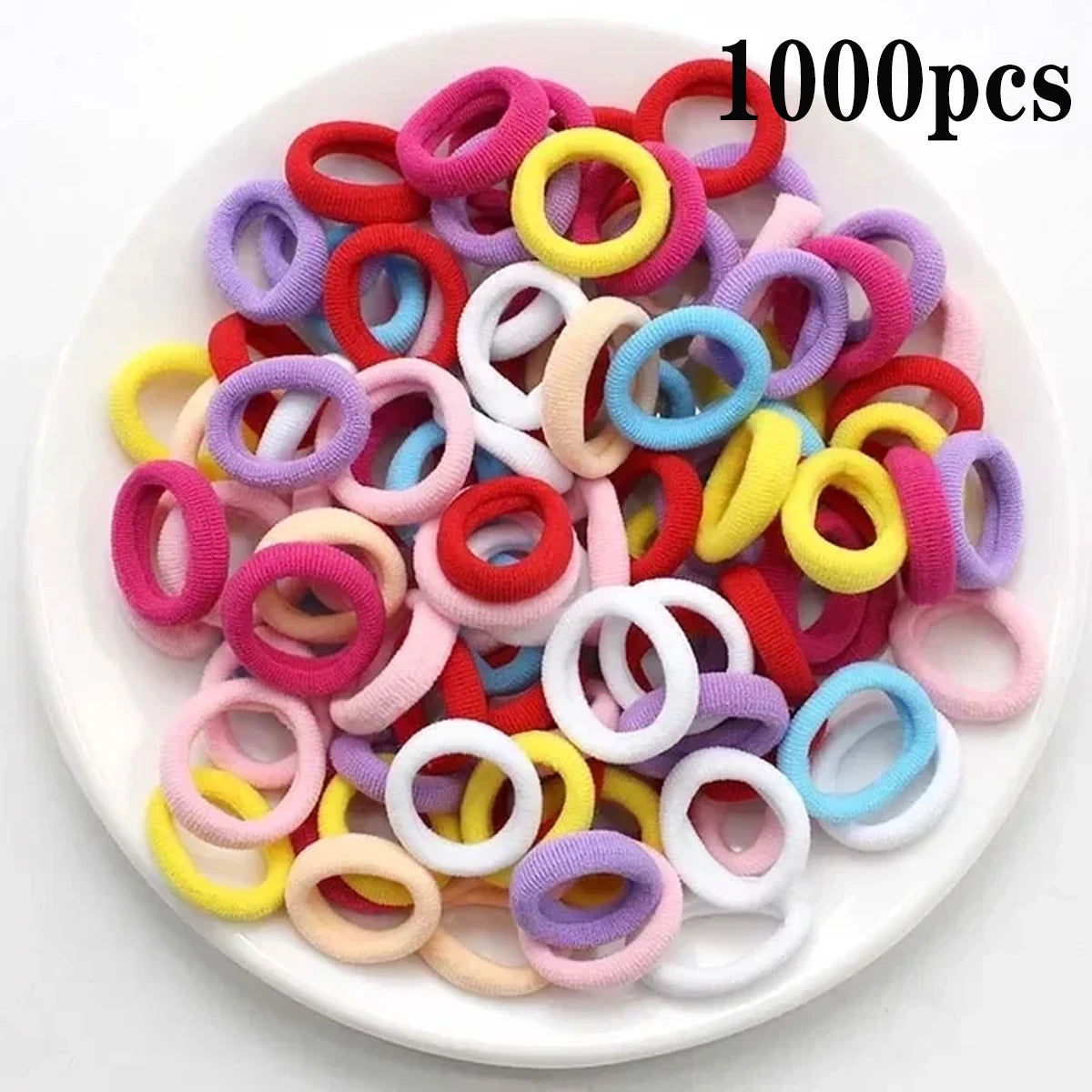 200–1000pcs Colorful Nylon Elastic Hair Bands for Women & Girls Elastic Hair Bands Nixie D4-1000PCS