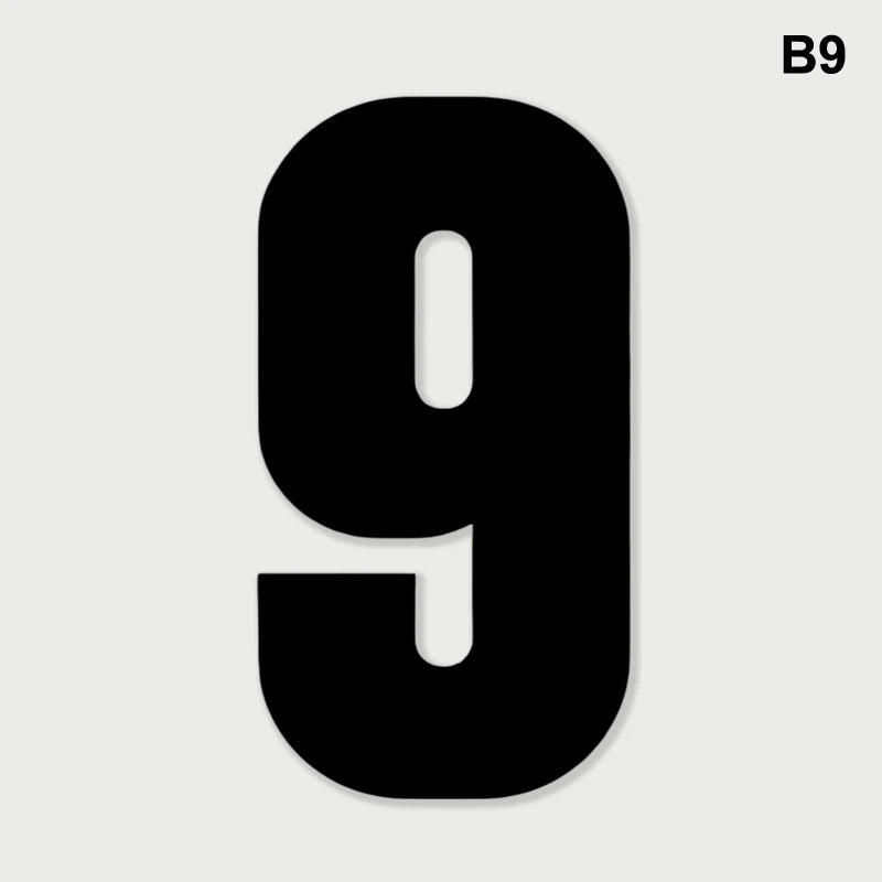 Weatherproof Wheelie Bin Number Stickers – Self-Adhesive PVC Bin Number Stickers Nixie B9