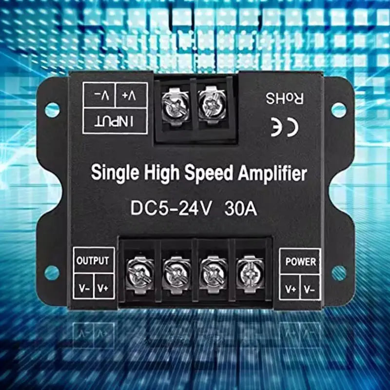 30A LED Strip Signal Amplifier DC 5-24V | Iron Housing Module LED Signal Amplifier Nixie