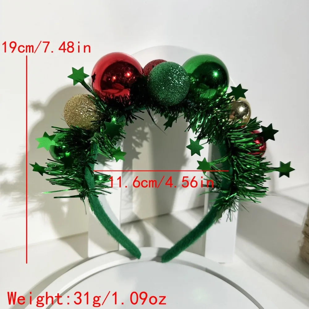 Christmas Colorful Ball Headband – Festive Holiday Hair Accessory Holiday Hair Headband Nixie