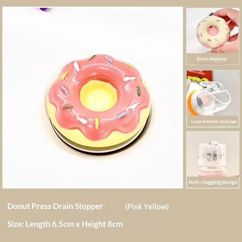 Ceramic Donut Sink Drain Stopper – Anti-Clog Bathroom Decor Sink Drain Stopper Nixie A4