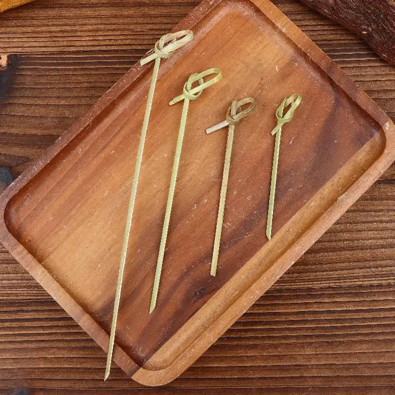 Bamboo Knot Skewers 100/200-Pack – BBQ & Cocktail Picks Bamboo Cocktail Skewers Nixie