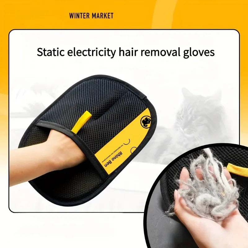 Double-Sided Pet Hair Removal Gloves – Cat & Dog Grooming Pet Grooming Gloves Nixie
