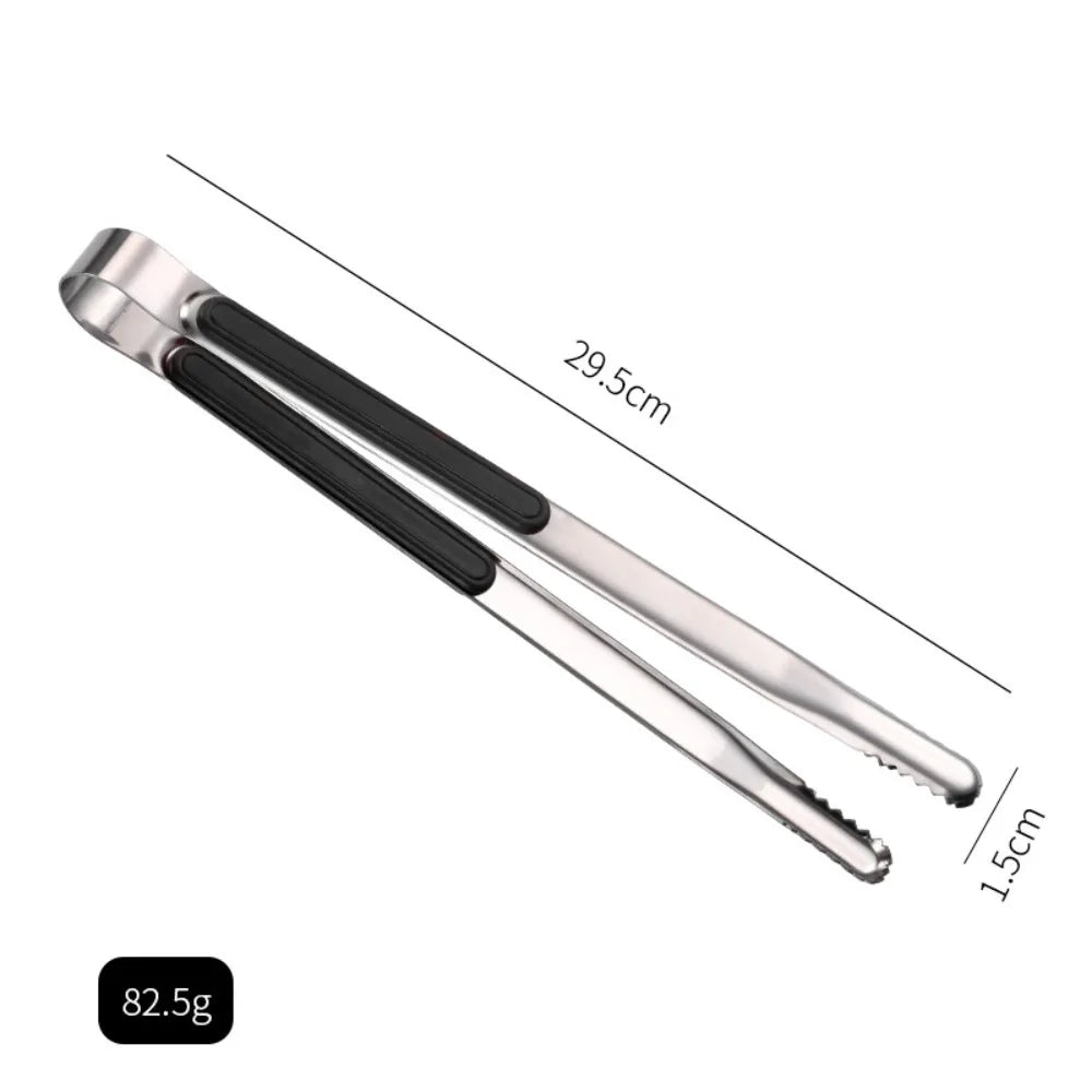 Stainless Steel BBQ Tongs – Non-Slip Heat-Resistant Grill Clip BBQ Grill Tongs Nixie