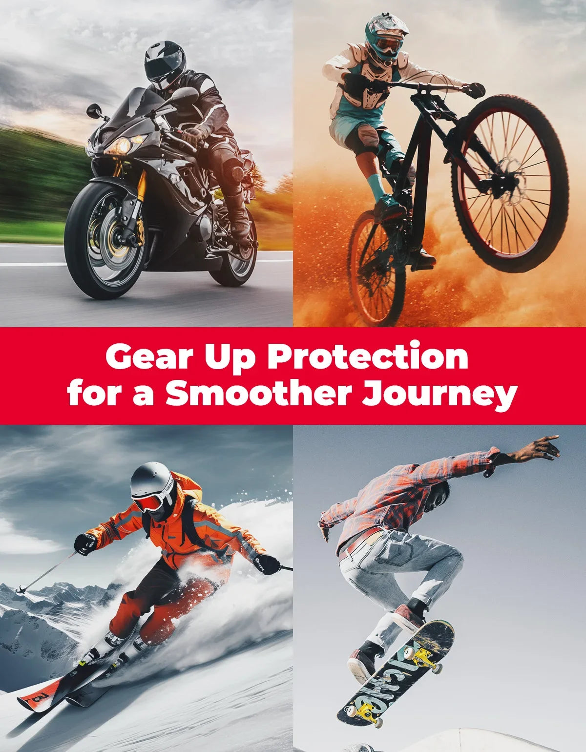 CE1 Knee & Hip Pads 4-Piece Motorcycle Cycling Protection Set Motorcycle Protective Pads Nixie
