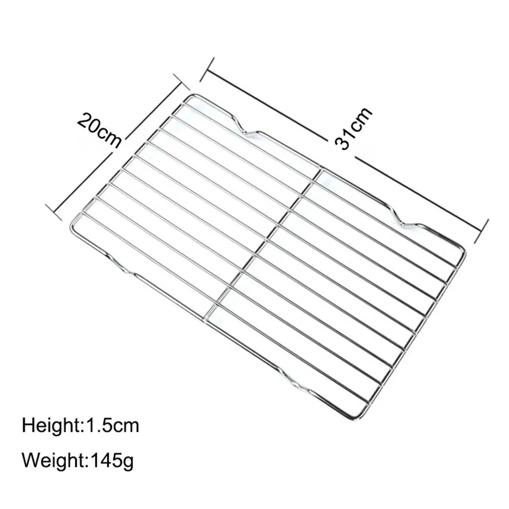 Stainless Steel Cooling Rack – Non-Stick BBQ & Baking Tray